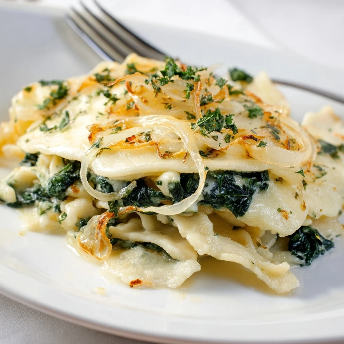 Spinat und Käse Spätzle