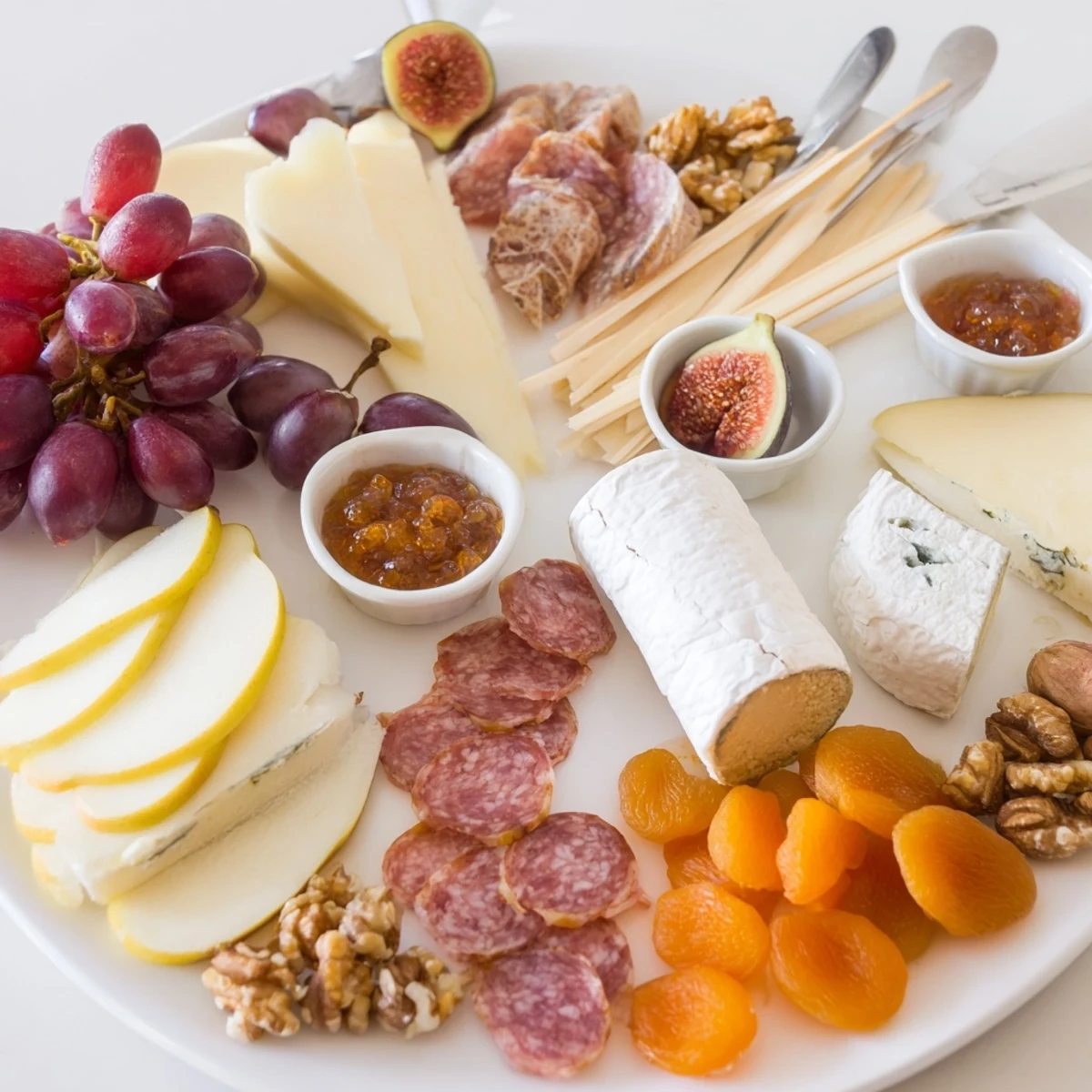An overflowing charcuterie board with cheeses, perfect for a 2026 Wine Pairing Board.