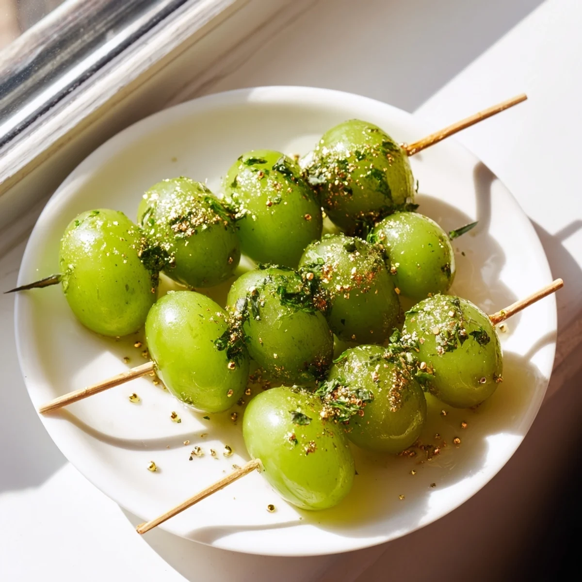Happy New Year with these festive Grapes of Luck countdown skewers, ready to enjoy!
