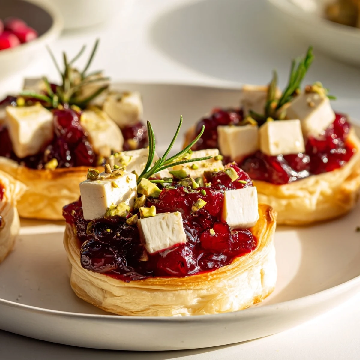 Golden, bubbly Cranberry Brie Bites Wreath, perfect savory appetizer for your holiday celebration.