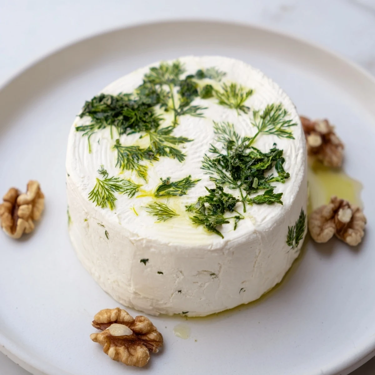Enjoy this Fossil Record, an easy vegetarian appetizer with herb-imprinted cheese and nuts.