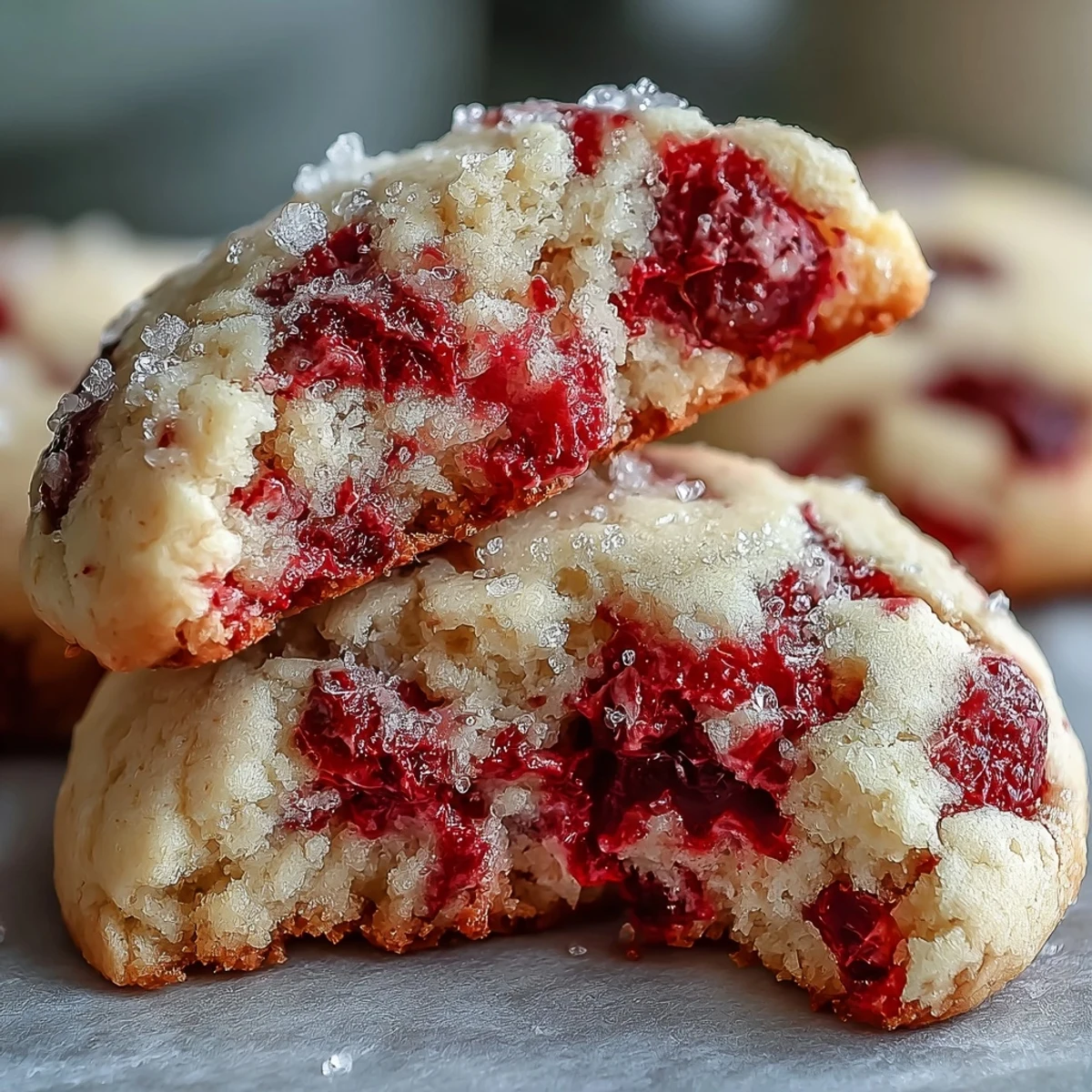 Genuss: Soft Chewy Raspberry Sugar Cookies mit knuspriger Zuckerkruste und cremiger Butternote.
