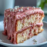 Rosé Velvet Kuchen mit Gold