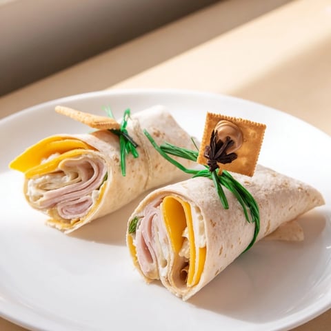 Creative Graduation Cap Diploma Snack Wraps arranged on a platter ready for hungry party guests to enjoy.