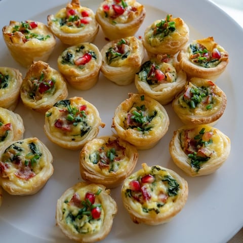 Savory Bites: Mini Quiche Christmas Tree arranged in a festive, edible holiday appetizer display.