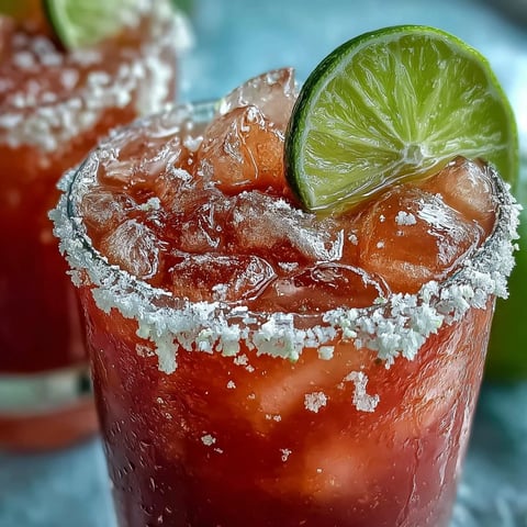 Best Guava Margarita in a salted glass with fresh guava slice and lime wheel garnish over ice