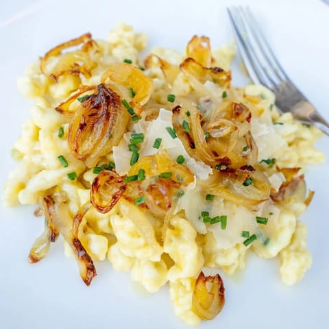 Käse Spaetzle Karamellisierte Zwiebeln #12