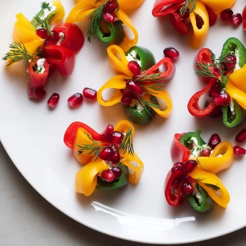 Paprika Weihnachts-Schleifen Vorspeise #90