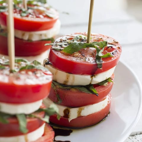 Tuscan Tomato Mozzarella Stacks
