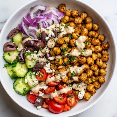 Mediterrane Kichererbsen Bowl