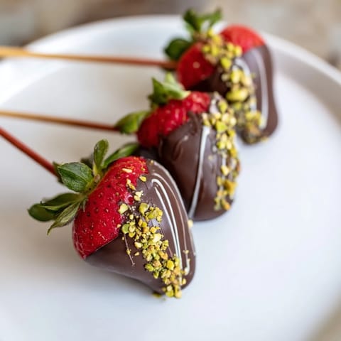 Schoko Erdbeer Spieße elegant