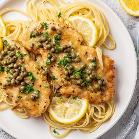 Huhn Piccata Pasta schnell