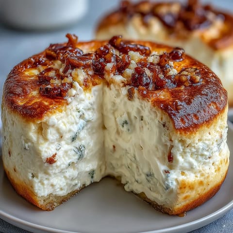 Zitronige Ricotta-Torte mit zarter Mürbeteigkruste und Puderzucker.  