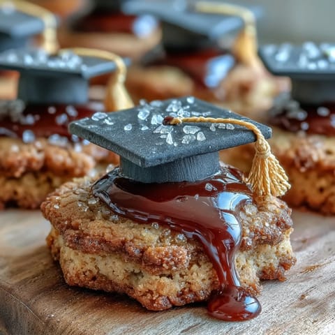 Festliche Zuckerkekse mit Fondant-Mützen für den Abschluss, perfekt für die Feier.