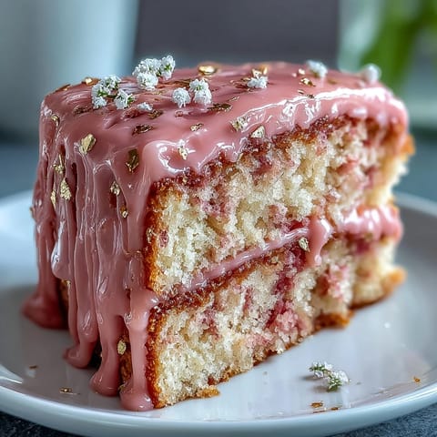 Rosé Velvet Kuchen mit Gold #307