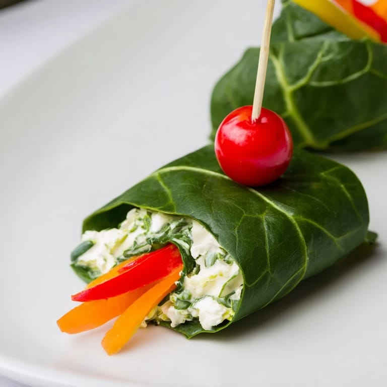 Freshly made Holly Leaf Spinach Wraps, boasting vibrant spinach and carrot filling, ready to enjoy.