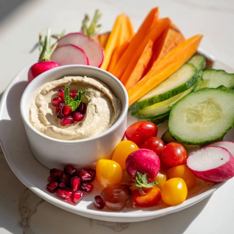 This Vegan Global Gardener Platter is abundant, featuring fresh fruits, vegetables, and creamy plant-based dips.