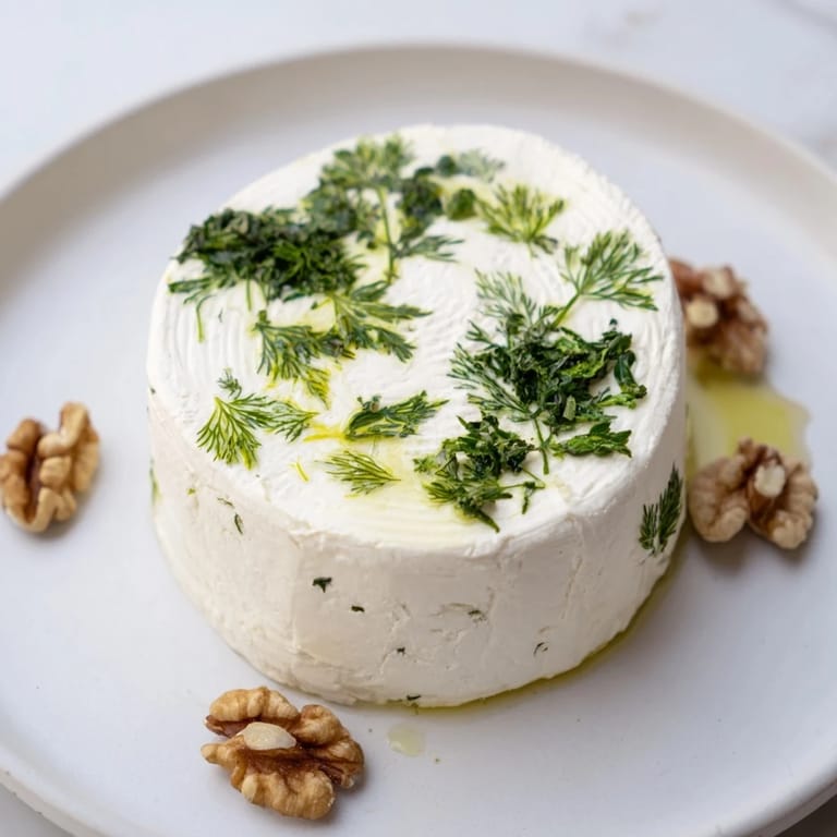 Enjoy this Fossil Record, an easy vegetarian appetizer with herb-imprinted cheese and nuts.