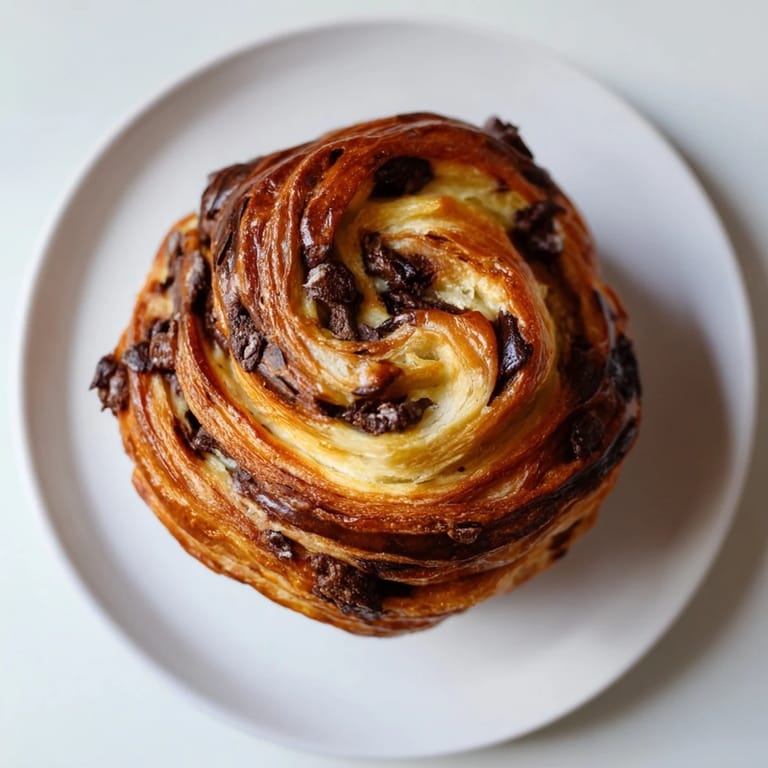 Freshly baked crookies showcasing layers of buttery croissant and chocolate chip cookie goodness.