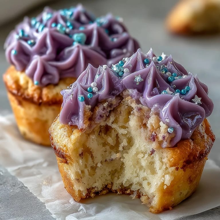Genieße diese luftigen Gemini-Geburtstags-Cupcakes, verziert mit einem verspielten, zweifarbigen Frosting.