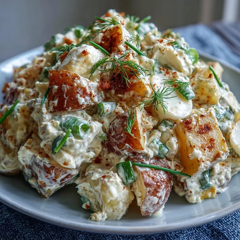 Aromatischer Soul Food Kartoffelsalat für Juneteenth mit herzhaften Noten.