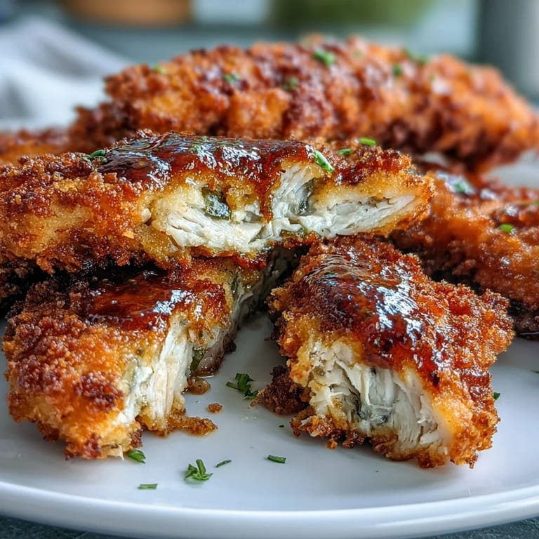Extra knusprige Hähnchenstreifen, perfekt zubereitet, als amerikanischer Klassiker.